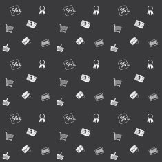 Seamless Shopping Pattern Background
