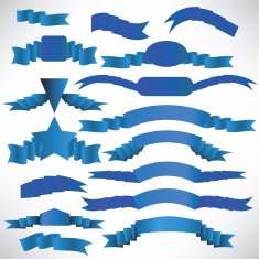 Blue Ribbons with a Stripe N2
