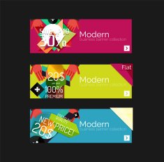 Set of banners with stickers labels and elements for sale N60