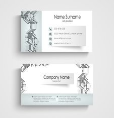 Modern business card with printed circuit board