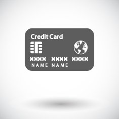 Credit card single flat icon N10