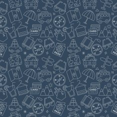 Travel line icon pattern set N4