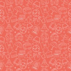 Travel line icon pattern set N5