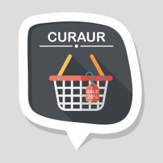 shopping basket flat icon with long shadow eps10 N58