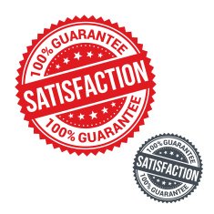 Vector stamp 100 satisfaction guarantee Use for label sign or