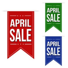 April sale banner design set
