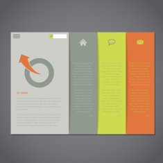 Website template with simplistic design