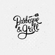 Simple Text Design for Barbecue and Grill Concept
