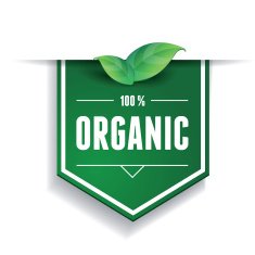 Organic label or ribbon