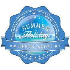 Tourism agency advertising sticker - Best Holiday Packages