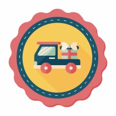 shopping cart flat icon with long shadow eps10 N116