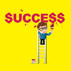 People Set - Business Businessman painting success concept