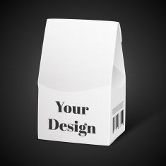 White Package Box Illustration Isolated On Black Background Product Packing N40