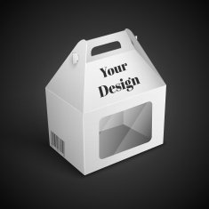 White Package Box Illustration Isolated On Black Background Product Packing N42