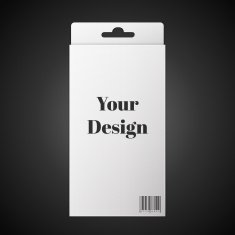 White Package Box Illustration Isolated On Black Background Product Packing N44