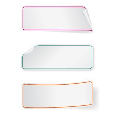 Set of long sticker labels Design templates for infographics