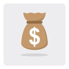 Vector of flat icon money bag