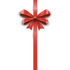 Shiny red satin ribbon on white background Vector