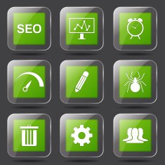 SEO Internet Sign Square Vector Green Icon Design Set 8 N12
