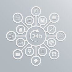 Online store 24 hours customer service diagram N2
