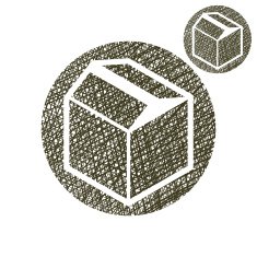Packaging box vector simple single color icon isolated on white N2