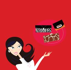 Sexy woman go shopping - what kind of hand bag? N2