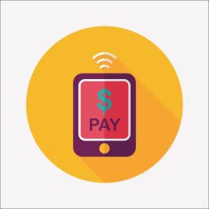 online cell phone shopping flat icon with long shadow eps10 N17