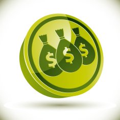 Money icon with three bags N2