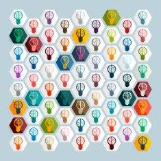 Flat design lightbulb