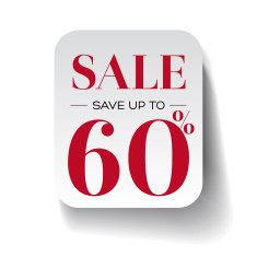 Sale sixty percent label
