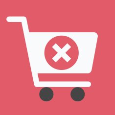 Vector Shopping Cart and X Mark Icon