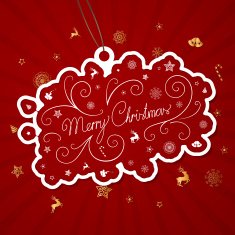 Vector Christmas Tag N2