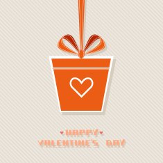 Romantic vector gift with heart N2
