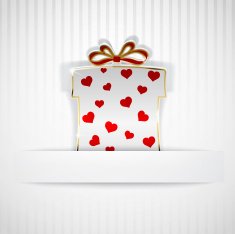 Gift box cut out of paper