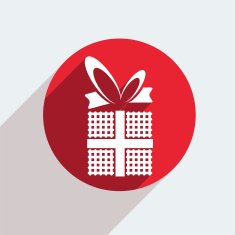 Vector red circle icon on gray background Eps10 N26