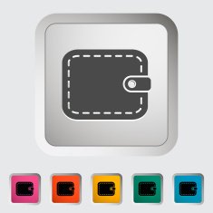 Purse flat icon