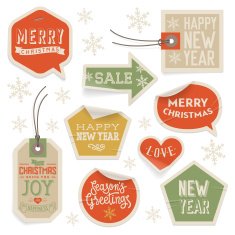 Stickers & Labels for Christmas and New Year N4