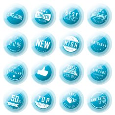 Modern labels set