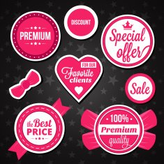 Vector Holiday Sale Badges Labels and Stickers