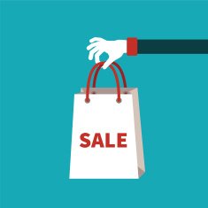Sale vector concept in flat cartoon style
