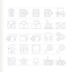 Detailed Internet Icons