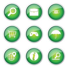 SEO Internet Sign Green Vector Button Icon Design Set 10 N13