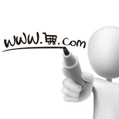 online shopping cart drawn by 3d man N2