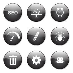 SEO Internet Sign Black Vector Button Icon Design Set 8 N13
