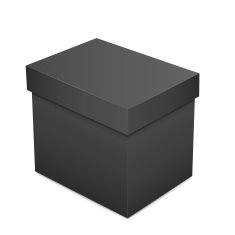 black blank paper box N3
