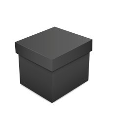 black blank paper box N4