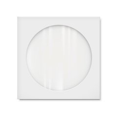 paper bag with transparent window isolated on white