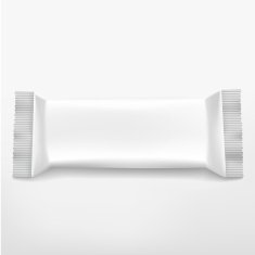 blank white food packaging isolated on