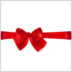 Red bow with horizontal ribbon N4