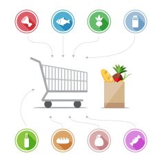 Buying food icons